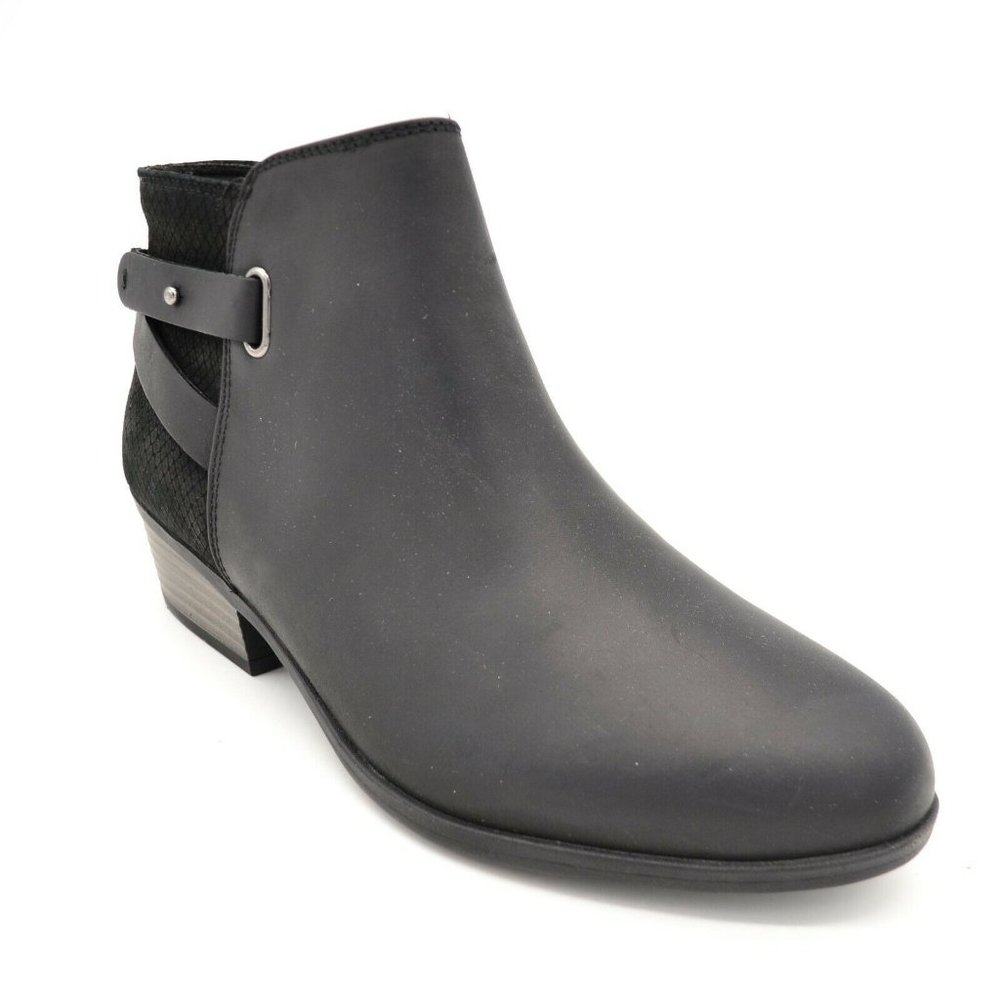 Clarks Addiy Gladys Ankle Boots Sz 8.5M Black New